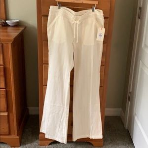 NEW billabong long cream boho pants